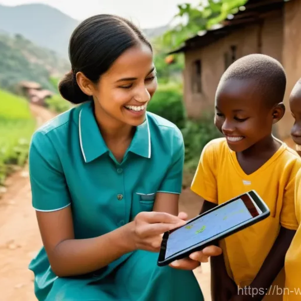 사회복지 AI 자동화 - **Prompt:** A compassionate social worker, dressed in a modest but modern uniform, is interacting wi...