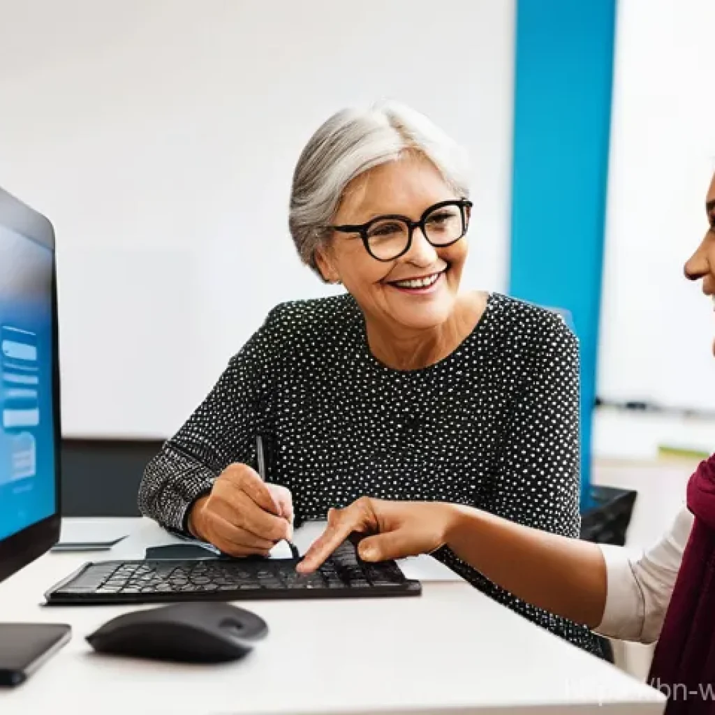 사회복지 다문화 사례 - **Prompt 1: Empowering Digital Access in a Multicultural Hub**
    "A brightly lit, modern community...