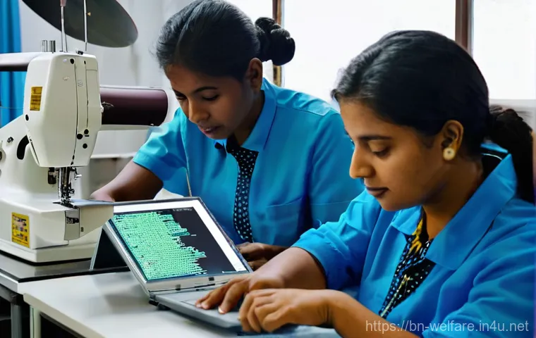 사회복지 다문화 사례 - **Prompt 1: Empowering Digital Access in a Multicultural Hub**
    "A brightly lit, modern community...