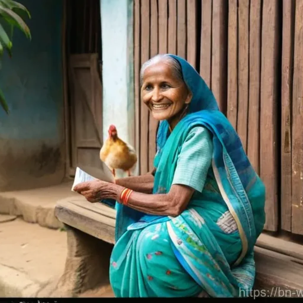 사회복지 행정론 - **The Dignified Smile of Support in Rural Bangladesh**
    A heartwarming and serene scene in a vibr...