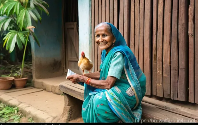 사회복지 행정론 - **The Dignified Smile of Support in Rural Bangladesh**
    A heartwarming and serene scene in a vibr...