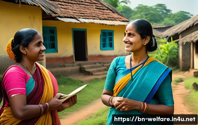 사회복지 윤리 - A compassionate Bengali social worker, dressed modestly in traditional attire, engaging in open and ...